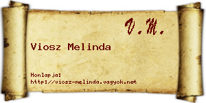 Viosz Melinda névjegykártya